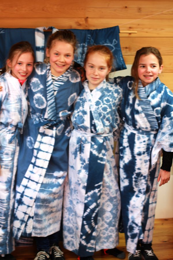Kimono met shibori